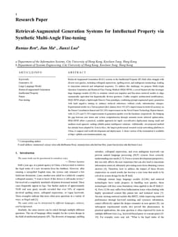 Retrieval-Augmented Generation Systems for Intellectual Property via Synthetic Multi-Angle Fine-tuning
