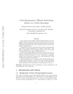 Ultra-Quantisation: Efficient Embedding Search via 1.58-bit Encodings