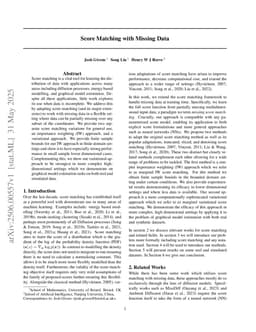 Score Matching With Missing Data