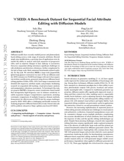 SEED: A Benchmark Dataset for Sequential Facial Attribute Editing with Diffusion Models