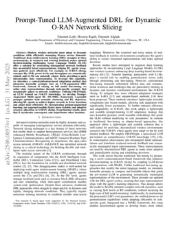 Prompt-Tuned LLM-Augmented DRL for Dynamic O-RAN Network Slicing