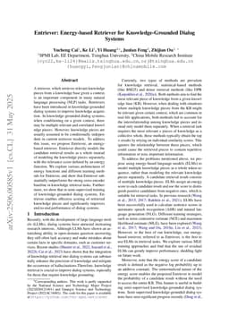 Entriever: Energy-based Retriever for Knowledge-Grounded Dialog Systems