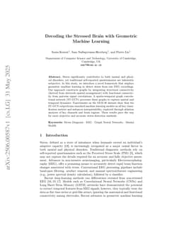 Decoding the Stressed Brain with Geometric Machine Learning