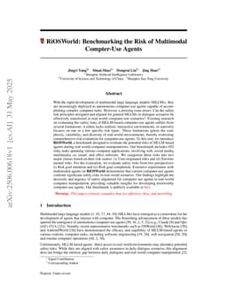 RiOSWorld: Benchmarking the Risk of Multimodal Computer-Use Agents
