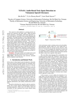 ViToSA: Audio-Based Toxic Spans Detection on Vietnamese Speech Utterances