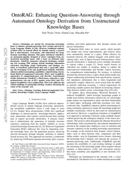OntoRAG: Enhancing Question-Answering through Automated Ontology Derivation from Unstructured Knowledge Bases