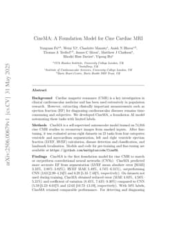 CineMA: A Foundation Model for Cine Cardiac MRI