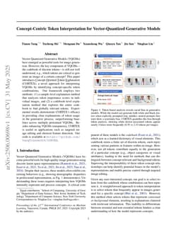 Concept-Centric Token Interpretation for Vector-Quantized Generative Models