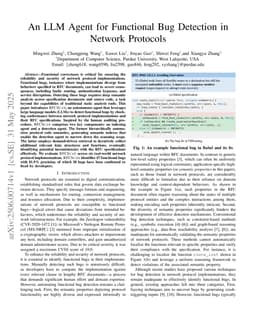 An LLM Agent for Functional Bug Detection in Network Protocols