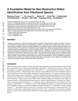 A Foundation Model for Non-Destructive Defect Identification from Vibrational Spectra
