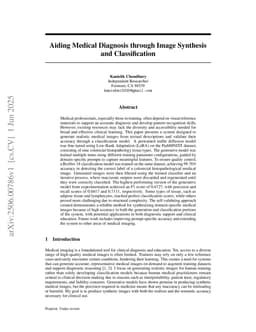 Aiding Medical Diagnosis through Image Synthesis and Classification