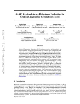 RARE: Retrieval-Aware Robustness Evaluation for Retrieval-Augmented Generation Systems