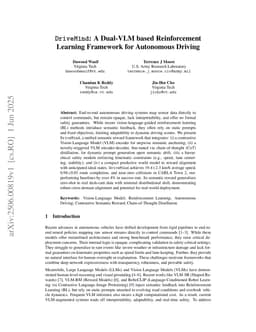 DriveMind: A Dual-VLM based Reinforcement Learning Framework for Autonomous Driving