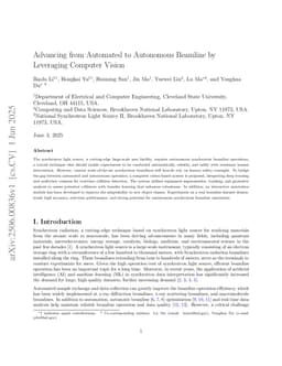 Advancing from Automated to Autonomous Beamline by Leveraging Computer Vision