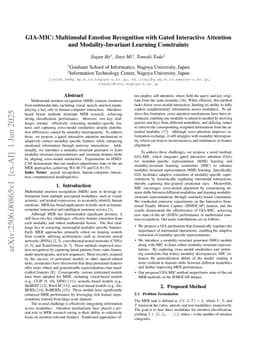 GIA-MIC: Multimodal Emotion Recognition with Gated Interactive Attention and Modality-Invariant Learning Constraints