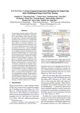 CC-Tuning: A Cross-Lingual Connection Mechanism for Improving Joint Multilingual Supervised Fine-Tuning