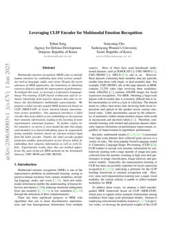 Leveraging CLIP Encoder for Multimodal Emotion Recognition