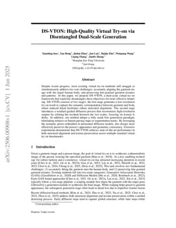 DS-VTON: High-Quality Virtual Try-on via Disentangled Dual-Scale Generation