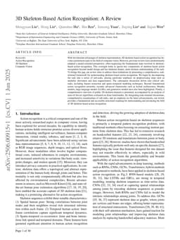 3D Skeleton-Based Action Recognition: A Review