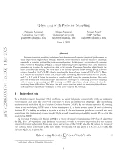 Q-learning with Posterior Sampling