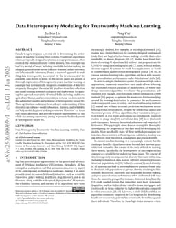 Data Heterogeneity Modeling for Trustworthy Machine Learning
