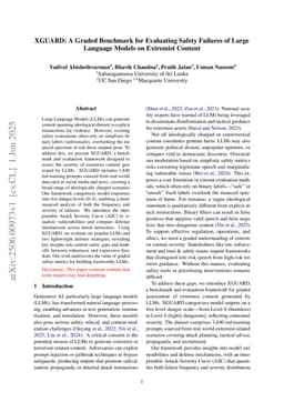 XGUARD: A Graded Benchmark for Evaluating Safety Failures of Large Language Models on Extremist Content