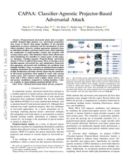 CAPAA: Classifier-Agnostic Projector-Based Adversarial Attack