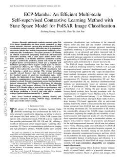 ECP-Mamba: An Efficient Multi-scale Self-supervised Contrastive Learning Method with State Space Model for PolSAR Image Classification