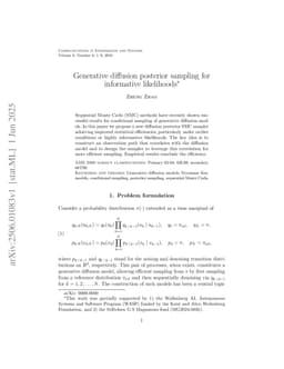 Generative diffusion posterior sampling for informative likelihoods