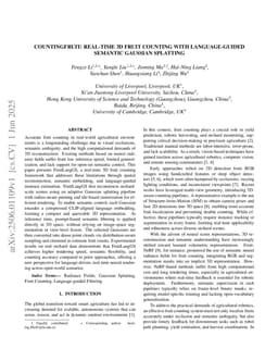 CountingFruit: Real-Time 3D Fruit Counting with Language-Guided Semantic Gaussian Splatting