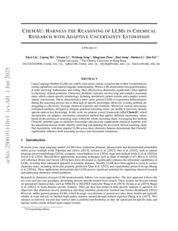 ChemAU: Harness the Reasoning of LLMs in Chemical Research with Adaptive Uncertainty Estimation