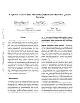 GraphPad: Inference-Time 3D Scene Graph Updates for Embodied Question Answering