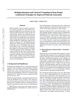 Bridging Quantum and Classical Computing in Drug Design: Architecture Principles for Improved Molecule Generation