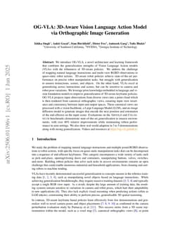 OG-VLA: 3D-Aware Vision Language Action Model via Orthographic Image Generation
