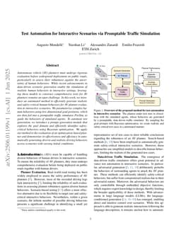 Test Automation for Interactive Scenarios via Promptable Traffic Simulation