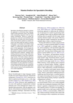 Mamba Drafters for Speculative Decoding