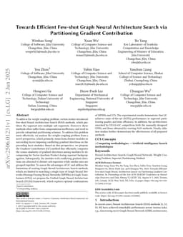 Towards Efficient Few-shot Graph Neural Architecture Search via Partitioning Gradient Contribution