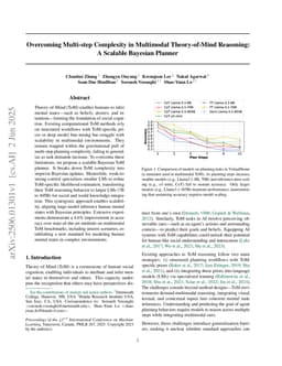 Overcoming Multi-step Complexity in Multimodal Theory-of-Mind Reasoning: A Scalable Bayesian Planner