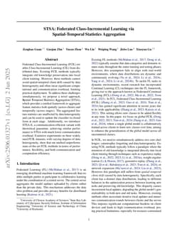 STSA: Federated Class-Incremental Learning via Spatial-Temporal Statistics Aggregation