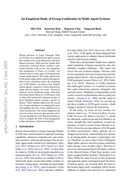An Empirical Study of Group Conformity in Multi-Agent Systems