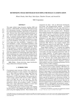 Rethinking Image Histogram Matching for Image Classification