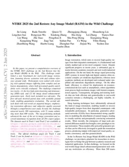 NTIRE 2025 the 2nd Restore Any Image Model (RAIM) in the Wild Challenge