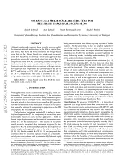 MS-RAFT-3D: A Multi-Scale Architecture for Recurrent Image-Based Scene Flow