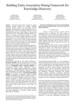 Building Entity Association Mining Framework for Knowledge Discovery