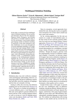 Multilingual Definition Modeling