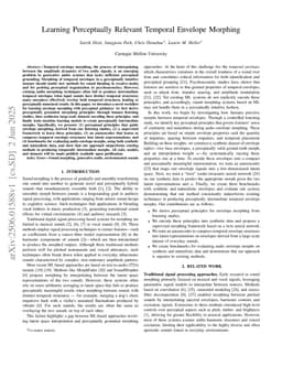 Learning Perceptually Relevant Temporal Envelope Morphing