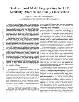 Gradient-Based Model Fingerprinting for LLM Similarity Detection and Family Classification