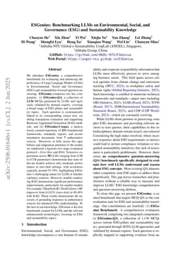 ESGenius: Benchmarking LLMs on Environmental, Social, and Governance (ESG) and Sustainability Knowledge