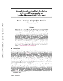 Zoom-Refine: Boosting High-Resolution Multimodal Understanding via Localized Zoom and Self-Refinement