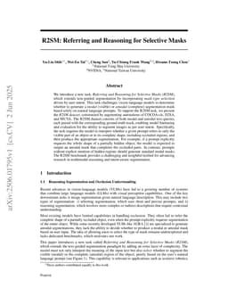 R2SM: Referring and Reasoning for Selective Masks